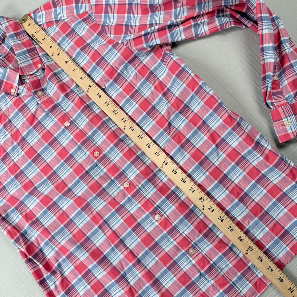 Vineyard Vines On-The-Go Performance Shirt Mens Large Red Plaid Button Down OTG - Picture 5 of 6